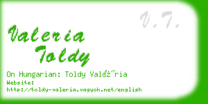 valeria toldy business card